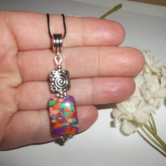 Funky Red Beaded Necklace Handmade Colorful Fashion Accessory Jewelry Gift 5255 - Picture 7 of 10